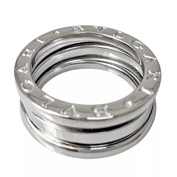 BVLGARI Ring US 4 1/2 EU48 K18 white gold B-zero.1 3 bands used - Picture 5 of 7